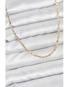 CM 14K Gold Color Laser Thin Chain Women's Necklace