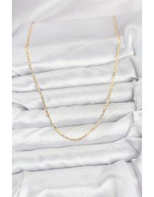 CM 14K Gold Color Brass Laser Model 60 cm Women's Necklace