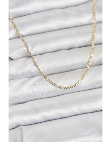CM 14K Gold Color Brass Laser Model 60 cm Women's Necklace