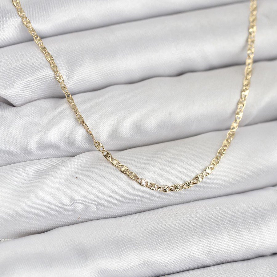 CM 14K Gold Color Brass Laser Model 60 cm Women s Necklace