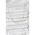 CM 14K Gold Color Brass Paper Clip Chain 60 cm Women s Necklace CM 14K Gold Color Brass Paper Clip Chain 60 cm Women s Necklace