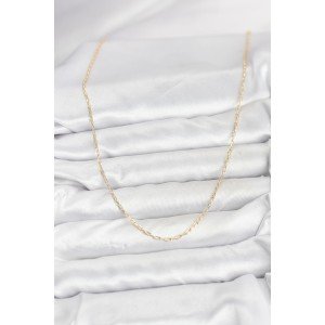 CM 14K Gold Color Paperclip Chain Model 60 cm Women's Necklace CM 14K Gold Color Paperclip Chain Model 60 cm Women's Necklace