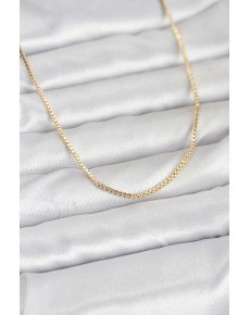 CM 14K Gold Color Square Chain Model 60 cm Women's Necklace