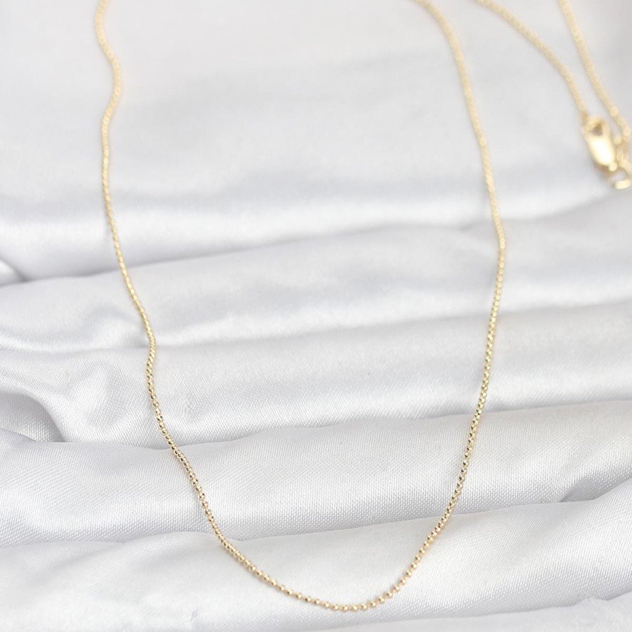CM 14K Gold Color Thin Ball Chain 60 cm Women s Necklace