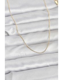 CM 14K Gold Color Thin Ball Chain 60 cm Women's Necklace