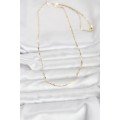 CM 14K Gold Color Bar Cut Chain Model 60 cm Women s Necklace