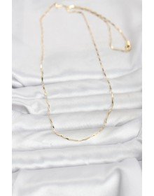 CM 14K Gold Color Bar Cut Chain Model 60 cm Women's Necklace