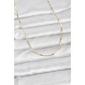 CM 14K Gold Color Bar Cut Chain Model 60 cm Women s Necklace