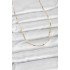 CM 14K Gold Color Bar Cut Chain Model 60 cm Women's Necklace