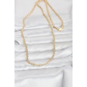 CM 14K Gold Color Ring Chain Model 60 cm Women's Necklace CM 14K Gold Color Ring Chain Model 60 cm Women's Necklace