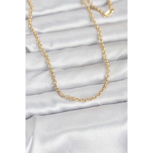 CM 14K Gold Color Ring Chain Model 60 cm Women's Necklace