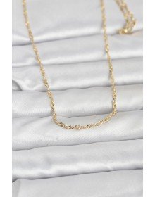 CM 14K Gold Color 60 cm Women's Necklace with Twist Chain