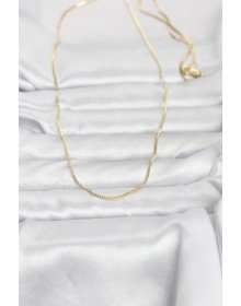 CM 14K Gold Color Thin Square Chain Model 60 cm Women's Necklace