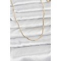 CM 14K Gold Color Thin Square Chain Model 60 cm Women s Necklace