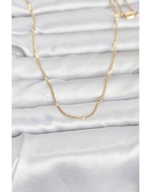 CM 14K Gold Color Laser Punch Model 60 cm Women's Necklace