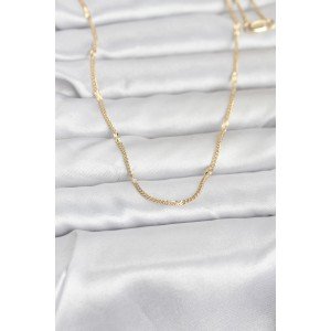 CM 14K Gold Color Laser Punch Model 60 cm Women's Necklace