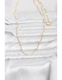 CM 14K Gold Color Laser Punch Model 60 cm Women's Necklace