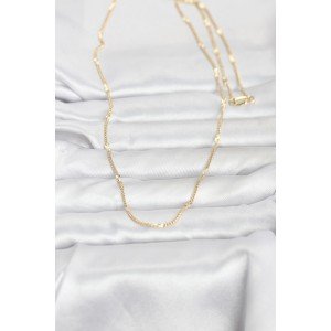 CM 14K Gold Color Laser Punch Model 60 cm Women's Necklace CM 14K Gold Color Laser Punch Model 60 cm Women's Necklace
