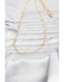 CM 14K Gold Color Eyelet Chain Model 60 cm Women's Necklace