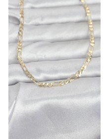 CM 14K Gold Color Eyelet Chain Model 60 cm Women's Necklace