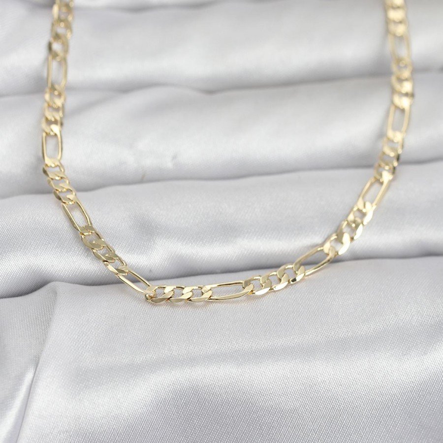 CM 14K Gold Color Eyelet Chain Model 60 cm Women s Necklace