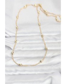 CM 14K Gold Color Helicoidal Twist Chain Model 60 cm Women's Necklace