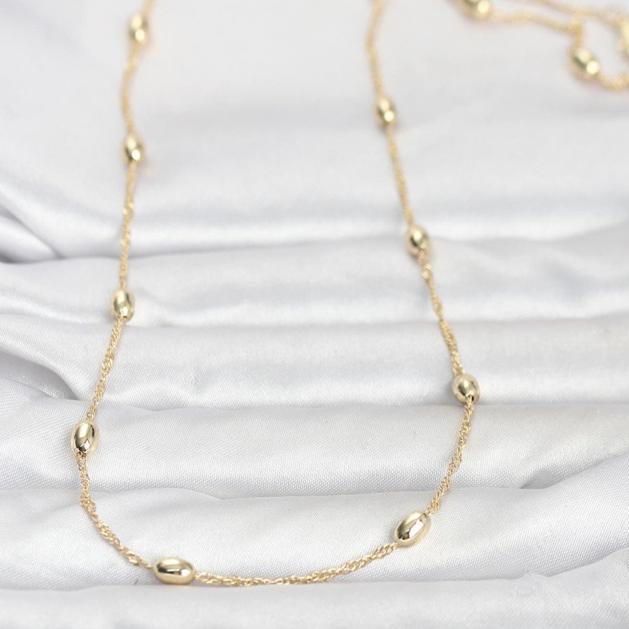 CM 14K Gold Color Helicoidal Twist Chain Model 60 cm Women s Necklace CM 14K Gold Color Helicoidal Twist Chain Model 60 cm Women s Necklace