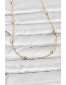 CM 14K Gold Color Helicoidal Twist Chain Model 60 cm Women's Necklace