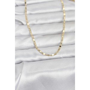 CM 14K Gold Color Crushed Chain 60 cm Women's Necklace