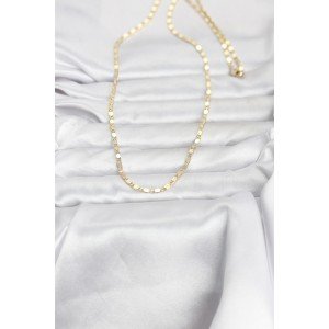 CM 14K Gold Color Crushed Chain 60 cm Women's Necklace