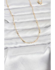 CM 14K Gold Color Bar Chain Model 60 cm Women's Necklace