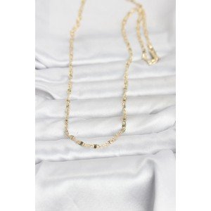 CM 14K Gold Color Laser Sailor Chain Model 60 cm Women's Necklace CM 14K Gold Color Laser Sailor Chain Model 60 cm Women's Necklace