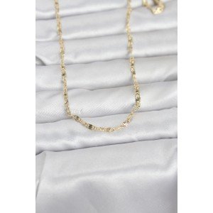 CM 14K Gold Color Laser Sailor Chain Model 60 cm Women's Necklace