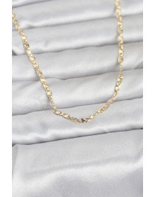 CM 14K Gold Color Laser Chain Model 60 cm Women's Necklace