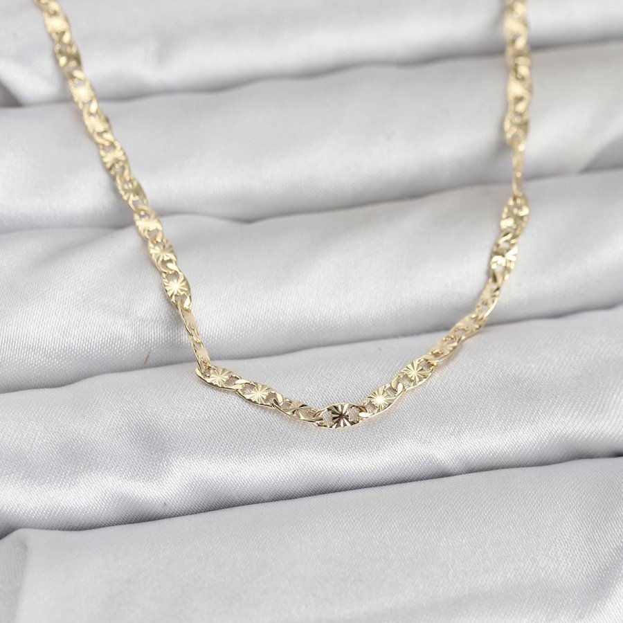 CM 14K Gold Color Laser Chain Model 60 cm Women s Necklace CM 14K Gold Color Laser Chain Model 60 cm Women s Necklace