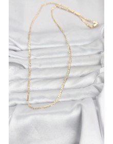 CM 14K Gold Color Thin Eyelet Chain Model 60 cm Women's Necklace