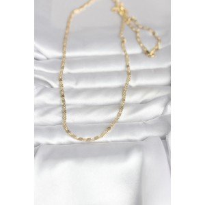CM 14K Gold Color Line Laser Model 60 cm Women's Necklace