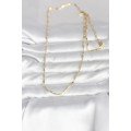 CM 14K Gold Color Thin Paper Clip Chain Model 60 cm Women s Necklace