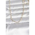 CM 14K Gold Color Thin Paper Clip Chain Model 60 cm Women s Necklace