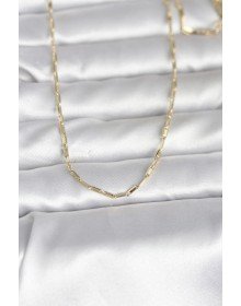 CM 14K Gold Color Thin Paperclip Chain Model 60 cm Women's Necklace