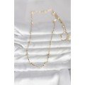 CM 14K Gold Color Cut Bar Chain Heeled Model 60 cm Women s Necklace CM 14K Gold Color Cut Bar Chain Heeled Model 60 cm Women s Necklace