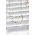 CM 14K Gold Color Cut Bar Chain Heeled Model 60 cm Women's Necklace