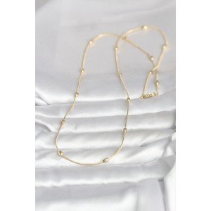 CM 14K Gold Color Snake Chain Drop Heel Model 60 cm Women's Necklace