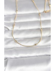 CM 14K Gold Color Snake Chain Drop Heel Model 60 cm Women's Necklace