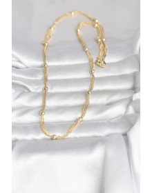 CM 14K Gold Color Ball Model 60 cm Women's Necklace