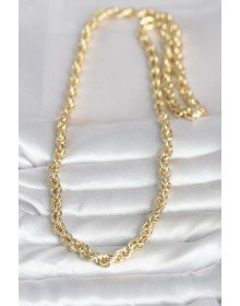 CM 14K Gold Color Thick Twist Chain Model 60 cm Women's Necklace