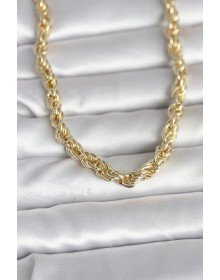 CM 14K Gold Color Thick Twist Chain Model 60 cm Women's Necklace