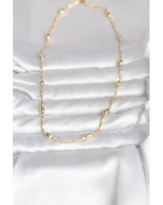 CM 14K Gold Color Twist Chain Drop Heel Model 45 cm Women's Necklace