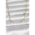CM 14K Gold Color Twist Chain Drop Heel Model 45 cm Women s Necklace