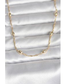 CM 14K Gold Color Twist Chain Drop Heel Model 45 cm Women's Necklace
